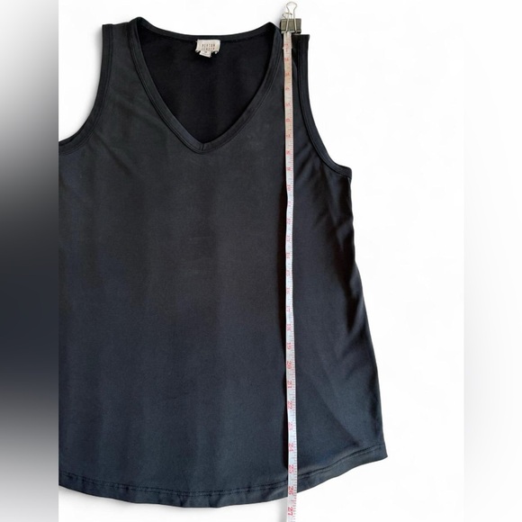 Peyton Jensen Modal Blend Black V-Neck Swing Tank Top Tunic - Size M Made in USA - Picture 7 of 13